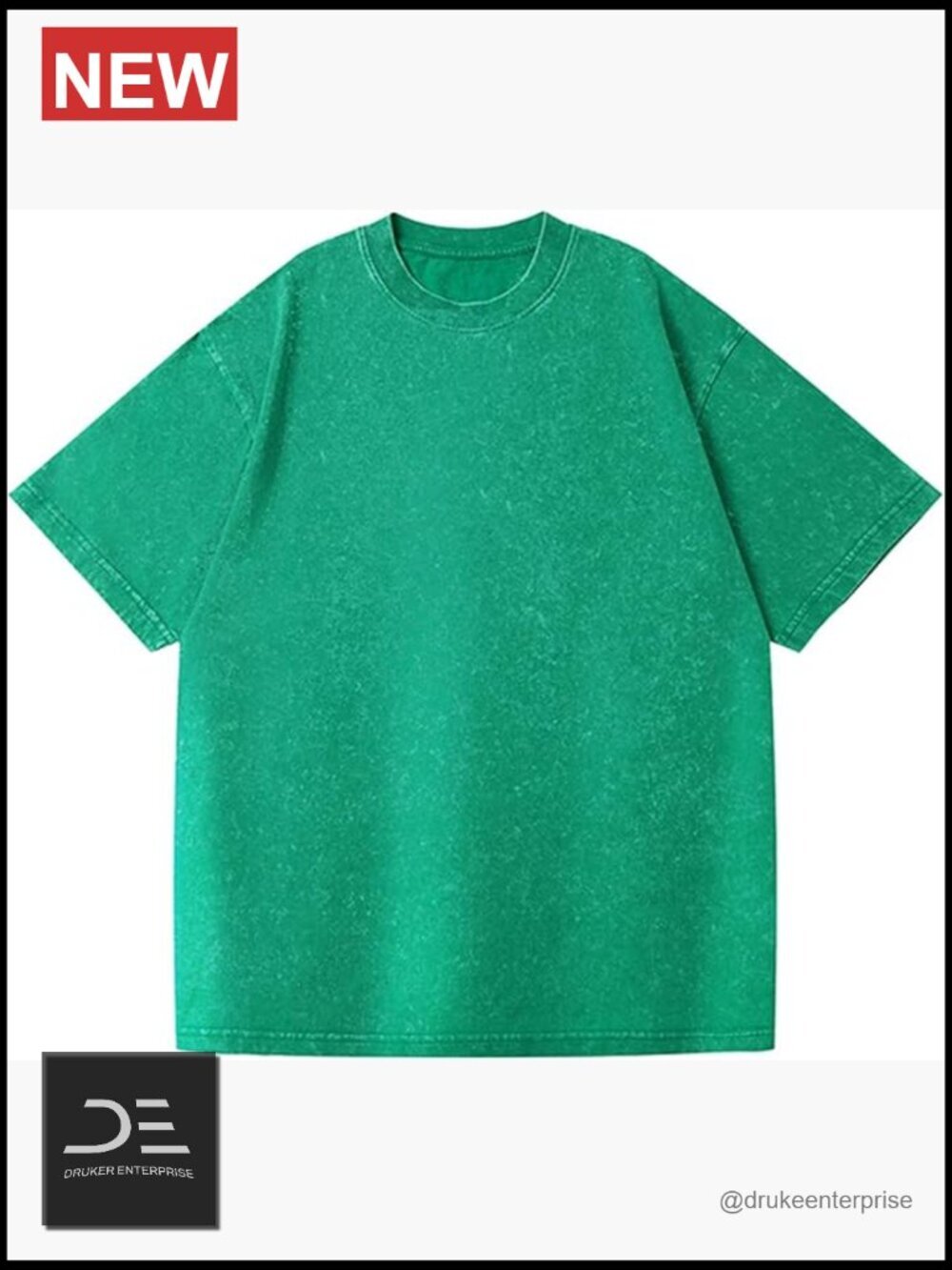 Heavy Loose Fit Vintage Washed Cotton T-Shirt Crewneck Short Sleeve Oversized
